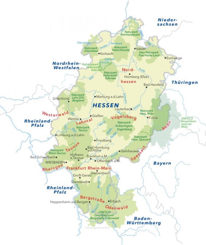 Karte | Bauernhof- und Landurlaub Hessen (Deutschland)
